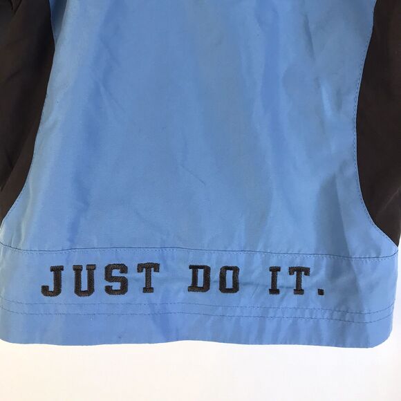 Nike Jacket Boy's 18 M Blue Zip Front Hoodie Spell Out Outerwear Windbreaker - Picture 5 of 7